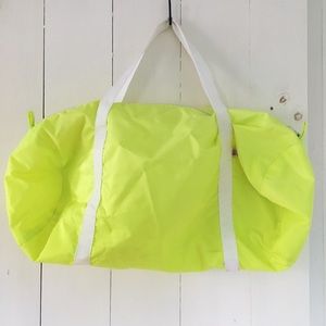 American Apparel Neon Yellow Duffle Bag Nylon